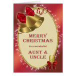 Aunt and uncle, traditional Christmas card