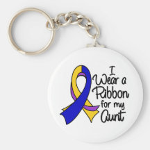 Aunt - Bladder Cancer Ribbon Keychains