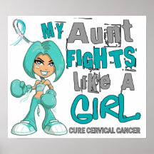 Aunt Fights Like Girl Cervical Cancer 42.9.png Poster