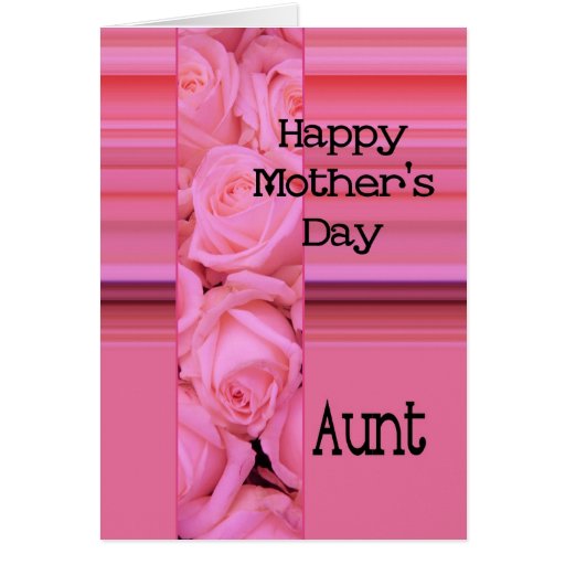Aunt Happy Mother's Day rose card Greeting Card | Zazzle