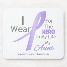 Aunt - Hero in My Life - General Cancer Mousepads