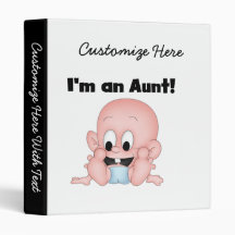 Aunt of New Nephew T-shirts and Gifts 3 Ring Binders