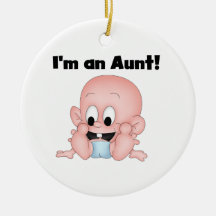 Aunt of New Nephew T-shirts and Gifts Christmas Tree Ornaments