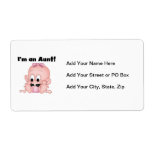 Aunt of New Niece T-shirts and Gifts Personalized Shipping Label