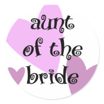 Aunt of the Bride Sticker