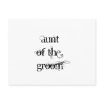 Aunt of the Groom Post Cards