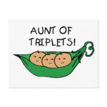 Aunt of Triplets Pod Post Cards