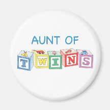 Aunt of Twins Blocks Magnets