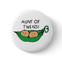 Aunt of Twins Pod Button