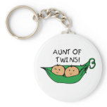 Aunt of Twins Pod Key Chains