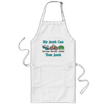 Aunt Outswim Outbike Outrun Triathlon Apron by RunnerTeesGifts Aunt Outswim Outbike Outrun Triathlon Apron