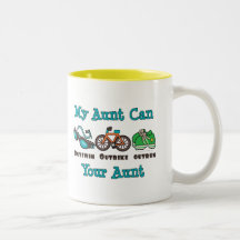Aunt Outswim Outbike Outrun Triathlon Mug
