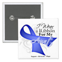 Aunt  Periwinkle Ribbon - Stomach Cancer Buttons
