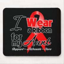 Aunt - Red Ribbon Awareness Mouse Pad