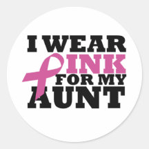 aunt round sticker