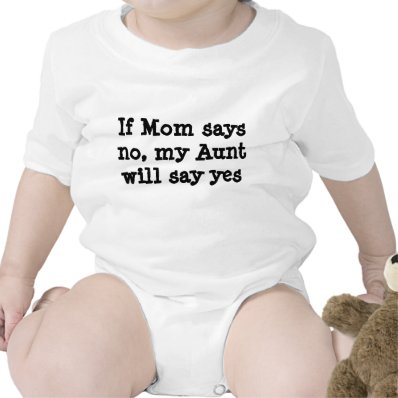 Aunt says yes baby bodysuits