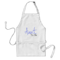 Aunt To Be (Blue Script) Aprons