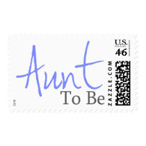 Aunt To Be (Blue Script) Postage