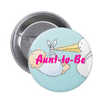 Aunt-to-Be Pinback Buttons