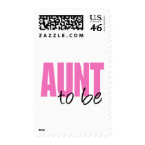 Aunt To Be (Pink Block Font) Postage Stamps