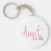 Aunt To Be (Pink Script) Key Chain