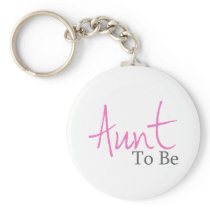 Aunt To Be (Pink Script) Key Chain
