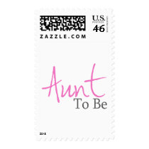 Aunt To Be (Pink Script) Postage Stamps