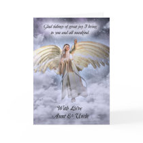 Aunt & Uncle Angel Christmas Card Religious