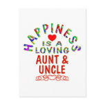 Aunt & Uncle Happiness Postcard