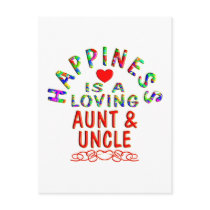 Aunt & Uncle Happiness postcards