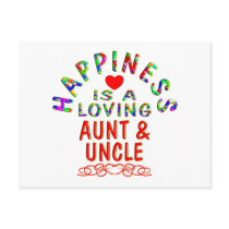 Aunt & Uncle Happiness postcards