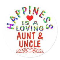 Aunt & Uncle Happiness stickers