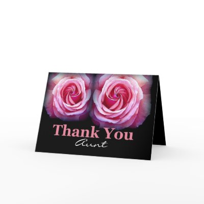 AUNT  - Wedding Thank You Greeting Cards