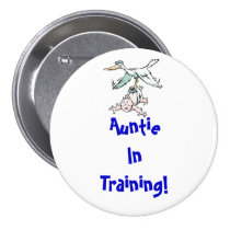 Auntie in Training Button buttons