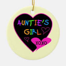 Aunties Girl t shirts, mugs, hats, and more Christmas Tree Ornaments