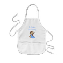 Auntie's Little Monkey Blue T-shirts and Gifts aprons