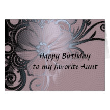 Aunt's birthday greeting card