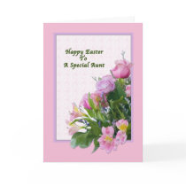 Aunt's Easter Card with Spring Flowers