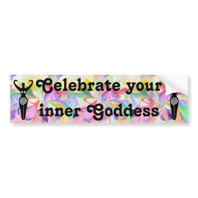 aura goddess bumper sticker by lycheerose