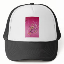 Aura Yellow flowers Trucker Hats