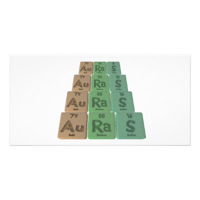 Auras-Au-Ra-S-Gold-Radium-Sulfur Photo Card Template by ChemicalWords
