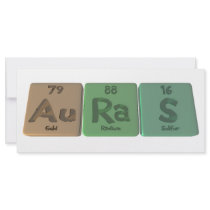Auras-Au-Ra-S-Gold-Radium-Sulfur Custom Rack Card