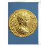 Aureus  with head of Carcalla  grapes Greeting Cards