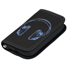 Auriculares gráficos azules organizadores