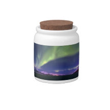 Aurora Borealis above Lyngenfjorden Norway Candy Dishes