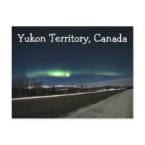 Aurora Borealis Night; Yukon Territory, Canada Postcard
