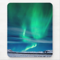 Aurora Borealis over Mosfellsheiði mousepads by icelandphotoblog Aurora Borealis over Mosfellsheiði mousepads