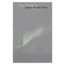 Aurora Borealis Purple and Green; Customizable Stationery