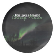 Aurora Borealis Purple and Green; Promotional Party Plate