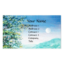 AURORA / MAGIC TREE, green, blue Business Cards